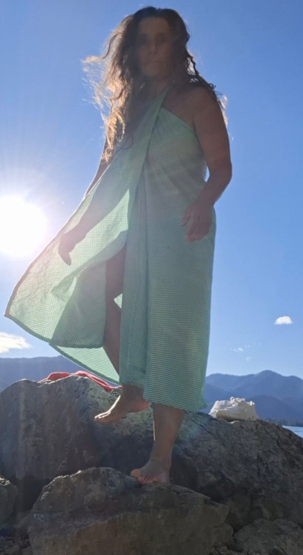 Kleid  klein-kariert  trifft open your mind